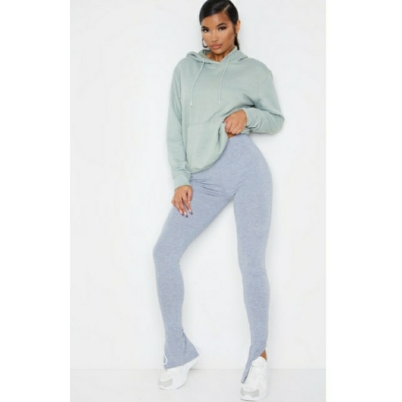 PrettyLittleThing Pants - 💋 jersey leggings with split hem